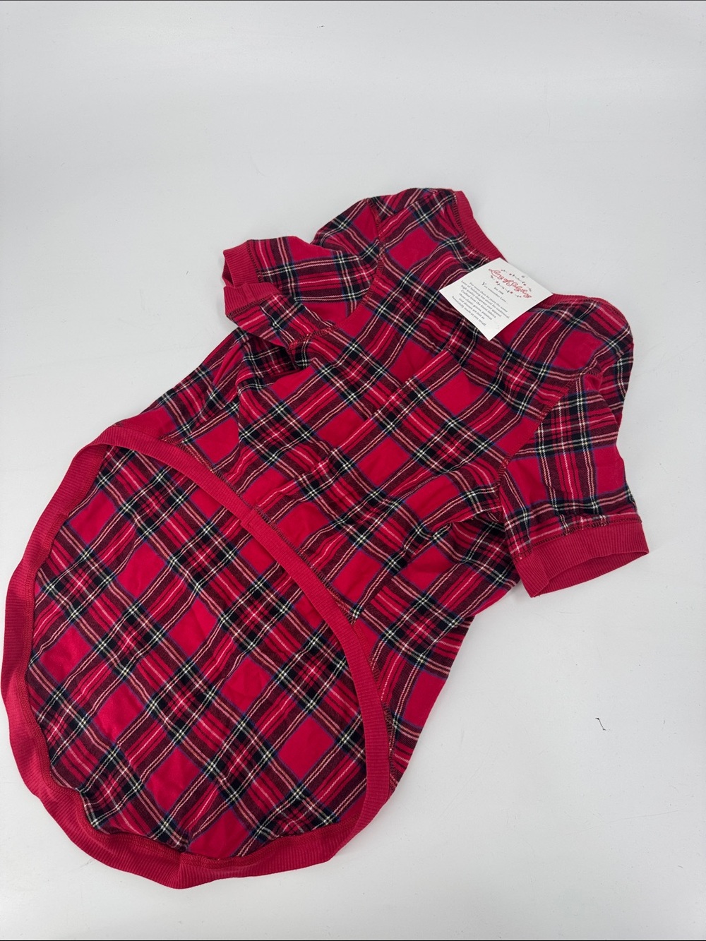 LANZ OF SALZBURG Pets Red Plaid Shirt XL NWT